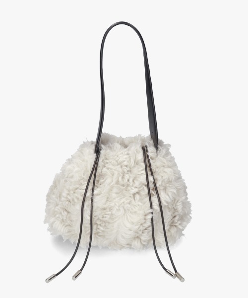 Chapeau d' O（シャポードオー）の「Chapeau d' O  Curly Draw String Bag / シャポードオー（ハンドバッグ・レディース・ライトベージュ/ブラック・FREE）」の15枚目の写真