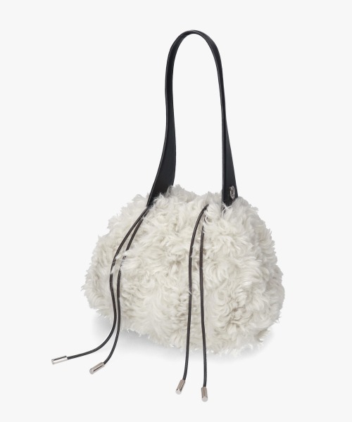 Chapeau d' O（シャポードオー）の「Chapeau d' O  Curly Draw String Bag / シャポードオー（ハンドバッグ・レディース・ライトベージュ/ブラック・FREE）」の16枚目の写真