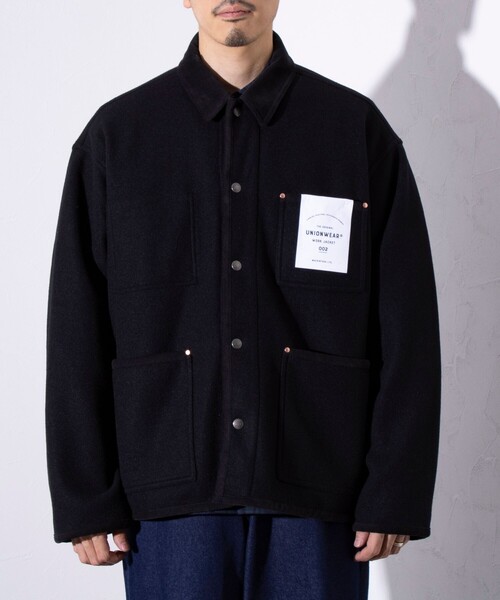 traditional weatherwear ワークジャケット　ブラック　38 UNIONWEAR】WORK JACKET 001 ワークジャケット 001｜フォーン