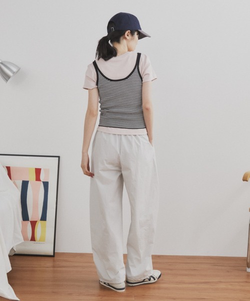 MERLOT（メルロー）の「サマーボーダーニットタンク（タンクトップ・レディース・ブラック/レッド・FREE）」の17枚目の写真