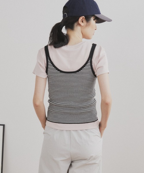 MERLOT（メルロー）の「サマーボーダーニットタンク（タンクトップ・レディース・ブラック/レッド・FREE）」の13枚目の写真