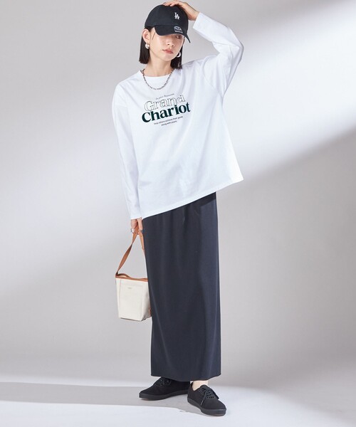 SHIPS別注】Champion: プリント ロングスリーブ TEE（Tシャツ