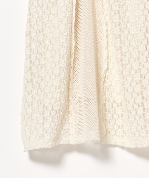 Ray BEAMS（レイビームス）の「レース キリカエ メッシュ ワンピース（ワンピース・レディース・オフホワイト/ブラック・ONE SIZE）」の9枚目の写真