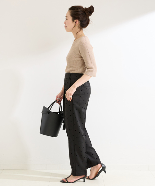 Simplicite（サンプリシテ）の「ベロアタッチリブプルオーバー（ニット/セーター・レディース・ブラック/イエロー/ベージュ・FREE）」の12枚目の写真