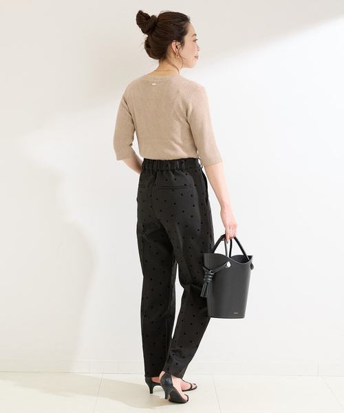 Simplicite（サンプリシテ）の「ベロアタッチリブプルオーバー（ニット/セーター・レディース・ブラック/イエロー/ベージュ・FREE）」の13枚目の写真