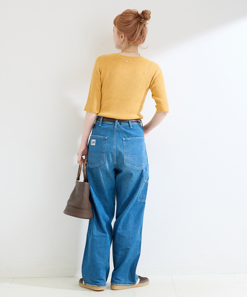 Simplicite（サンプリシテ）の「ベロアタッチリブプルオーバー（ニット/セーター・レディース・ブラック/イエロー/ベージュ・FREE）」の19枚目の写真