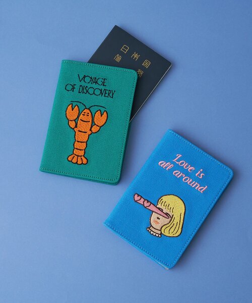 BIRTHDAY BAR(バースデイバー)の「【OOHLALA ウララ】PASSPORT CASE(パスポートケース・レディース・ブルー/グリーン・0)」の3枚目の写真