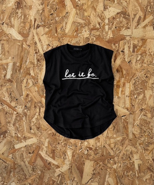 SHISKY(シスキー)の「ビッグシルエット プリント ノースリーブ ヘムTシャツ(タンクトップ・キッズ・ベージュ/ミント/モカ/ブラック/グレー系その他/オフホワイト/ダークグリーン/杢グレー/チャコールグレー・110/120/130/140/150/160)」の3枚目の写真