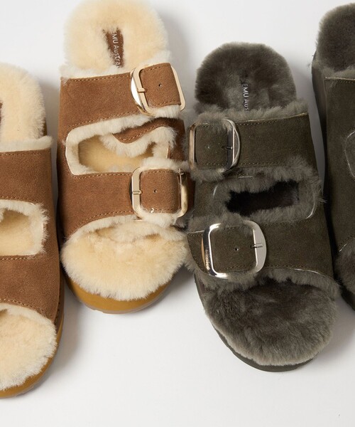 EMU Australia＞ムートン バックル サンダル（サンダル）｜EMU