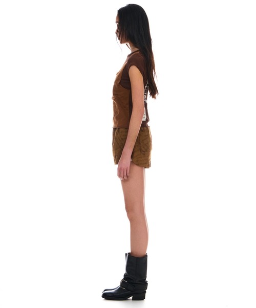 BEEDEN（ビーデン）の「SUEDE PRINT SHORT PANTS（その他パンツ・レディース・ベージュ/ブラック・FREE）」の8枚目の写真