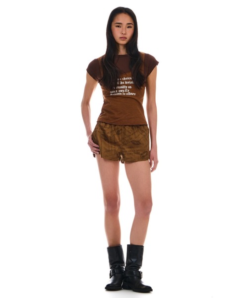 BEEDEN（ビーデン）の「SUEDE PRINT SHORT PANTS（その他パンツ・レディース・ベージュ/ブラック・FREE）」の10枚目の写真