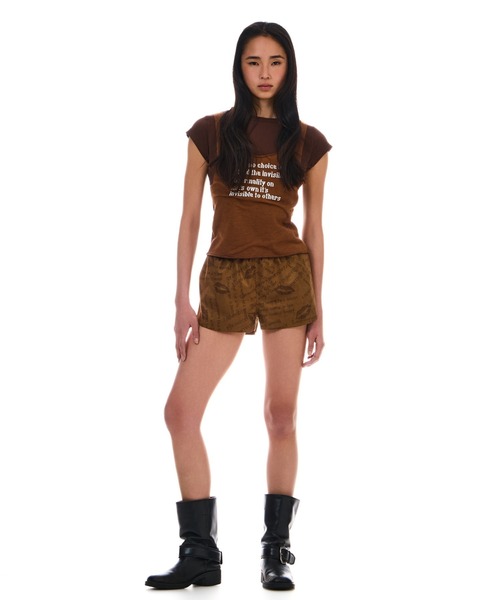 BEEDEN（ビーデン）の「SUEDE PRINT SHORT PANTS（その他パンツ・レディース・ベージュ/ブラック・FREE）」の11枚目の写真