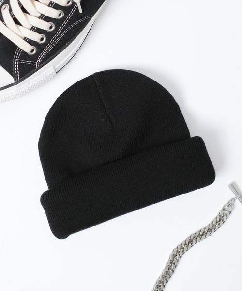 RIVER UP（リバーアップ）の「【RIVER UP/リバーアップ】ACRYLIC PLAIN WATCH CAP アクリル プレーン ワッチ キャップ（ニットキャップ/ビーニー・レディース・ブラック/ダークグリーン/マスタード/オフホワイト・FREE）」の3枚目の写真