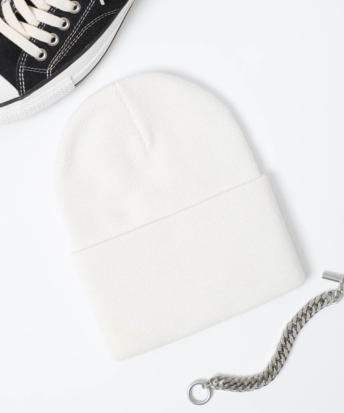 RIVER UP（リバーアップ）の「【RIVER UP/リバーアップ】ACRYLIC PLAIN WATCH CAP アクリル プレーン ワッチ キャップ（ニットキャップ/ビーニー・レディース・ブラック/ダークグリーン/マスタード/オフホワイト・FREE）」の7枚目の写真