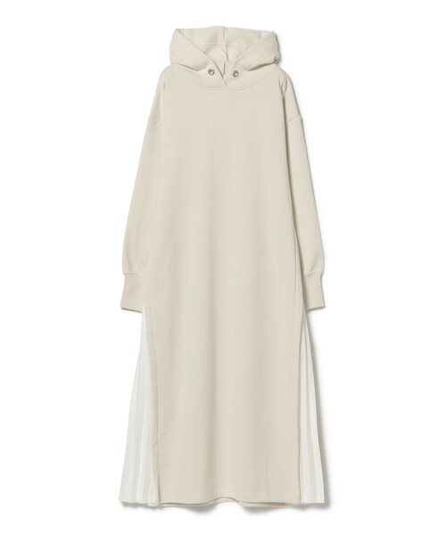 BEAMS HEART（ビームスハート）の「【4色展開】サイド プリーツ フーディー ワンピース（ワンピース・レディース・ライトグレー/パープル系その他2/ブラック/ホワイト系その他5・FREE）」の14枚目の写真