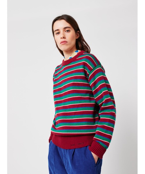 BOBO CHOSES(ボボショーズ)の「Striped fitted cotton jumper(ニット/セーター・レディース・マルチ・XL/L/M/S/XS)」の7枚目の写真