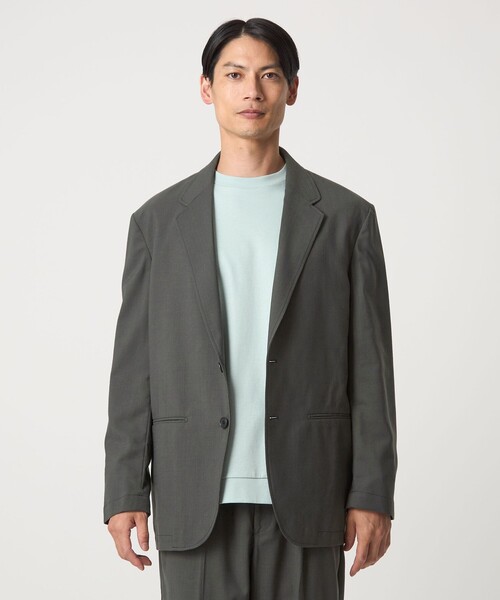 た0201 超美品✨️ヨシエイナバ　グリーン　テーラードジャケット 3つボタン セール】TWタンブラー 2B 01/D HP- ジャケット -ウォッシャブル