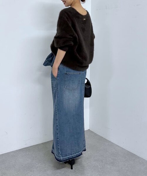 ラウンジドレス　ノーカラーデニムジャケット LOUNGEDRESS（ラウンジドレス）の「ショートデニムジャケット