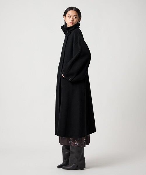 EMMEL REFINES（エメルリファインズ）の「＜EMMEL REFINES＞EM スタンド リバー コート（チェスターコート・レディース・オフホワイト/ブラック・M/S）」の8枚目の写真