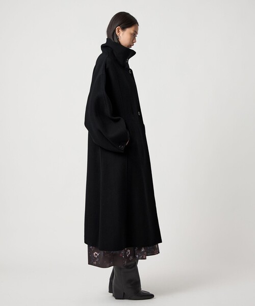 EMMEL REFINES（エメルリファインズ）の「＜EMMEL REFINES＞EM スタンド リバー コート（チェスターコート・レディース・オフホワイト/ブラック・M/S）」の6枚目の写真