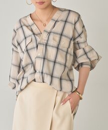 LOUNGEDRESS（ラウンジドレス）の「オンブレチェックシャツ（シャツ/ブラウス）」