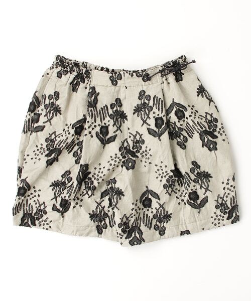 my beautiful landlet(マイビューティフルランドレット)の「【my beautiful landlet】 ORIGINAL FLOWER JACQUARD SHORT PANTS(その他パンツ・メンズ・ベージュ/ブラック・1/0)」の2枚目の写真