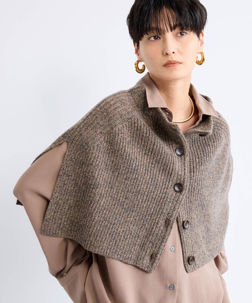 BARNYARDSTORM（バンヤードストーム）の「BARNYARDSTORM / フロントボタンスヌード（ニット/セーター・レディース・ベージュ/ライトグレー/ネイビー・FREE）」の5枚目の写真