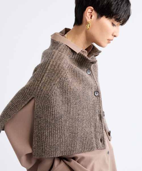 BARNYARDSTORM（バンヤードストーム）の「BARNYARDSTORM / フロントボタンスヌード（ニット/セーター・レディース・ベージュ/ライトグレー/ネイビー・FREE）」の6枚目の写真