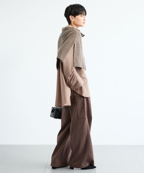 BARNYARDSTORM（バンヤードストーム）の「BARNYARDSTORM / フロントボタンスヌード（ニット/セーター・レディース・ベージュ/ライトグレー/ネイビー・FREE）」の9枚目の写真