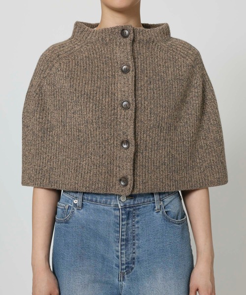 BARNYARDSTORM（バンヤードストーム）の「BARNYARDSTORM / フロントボタンスヌード（ニット/セーター・レディース・ベージュ/ライトグレー/ネイビー・FREE）」の11枚目の写真