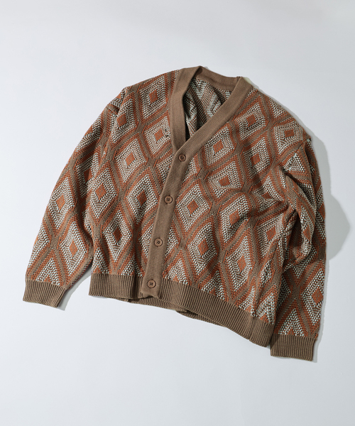 JOURNAL STANDARD(ジャーナルスタンダード)の「ノマド ウェーブ カーディガン(カーディガン/ボレロ・メンズ・ブラック/ブラウン/グリーン/ブルー系その他・MEDIUM/LARGE)」の2枚目の写真