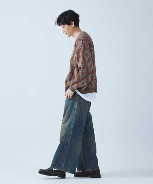 JOURNAL STANDARD(ジャーナルスタンダード)の「ノマド ウェーブ カーディガン(カーディガン/ボレロ・メンズ・ブラック/ブラウン/グリーン/ブルー系その他・MEDIUM/LARGE)」の6枚目の写真