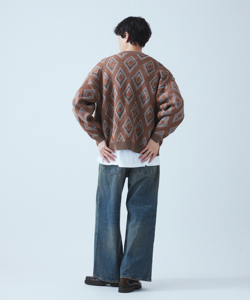 JOURNAL STANDARD(ジャーナルスタンダード)の「ノマド ウェーブ カーディガン(カーディガン/ボレロ・メンズ・ブラック/ブラウン/グリーン/ブルー系その他・MEDIUM/LARGE)」の5枚目の写真