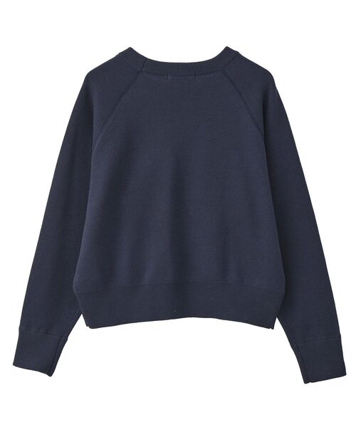 アメリカーナ 日本製ニット ドッキング フルジップ スウェット チャコールグレー アメリカーナ 日本製ニット ドッキング フルジップ スウェット