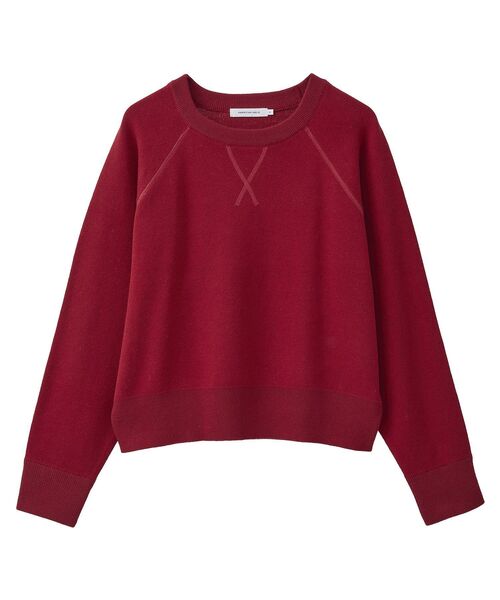 AMERICAN HOLIC（アメリカンホリック）の「ソフトコットンスウェットライクニットトップス（ニット/セーター・レディース・レッド/ダークネイビー/ラベンダー/モカ/杢グレー・M/L）」の16枚目の写真