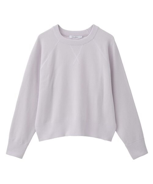 AMERICAN HOLIC（アメリカンホリック）の「ソフトコットンスウェットライクニットトップス（ニット/セーター・レディース・レッド/ダークネイビー/ラベンダー/モカ/杢グレー・M/L）」の19枚目の写真