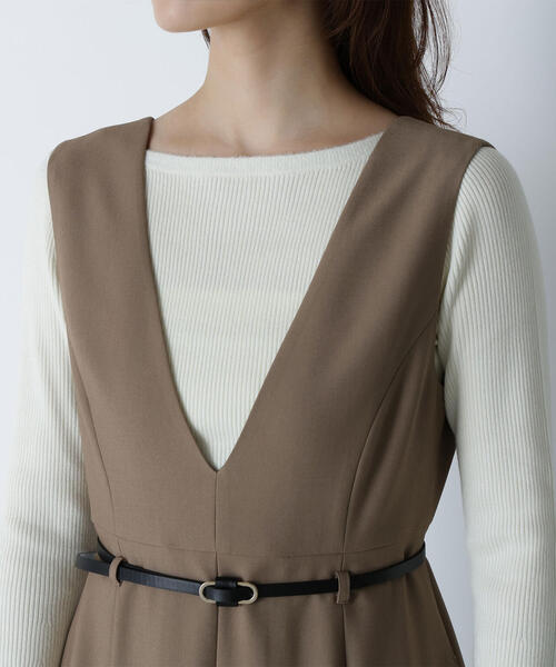 セール】◇ベルテッドタックジャンスカ（ジャンパースカート