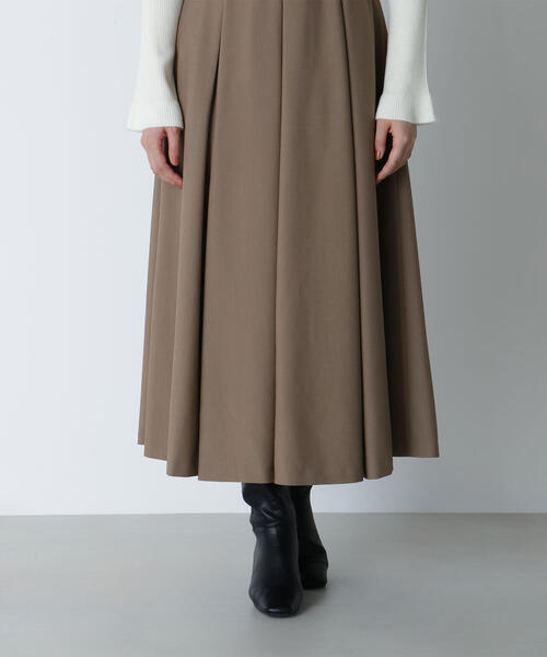 新品タグ付ベルテットタックジャンスカ ベージュP/Sサイズ ◇ベルテッドタックジャンスカ（ジャンパースカート）｜NATURAL