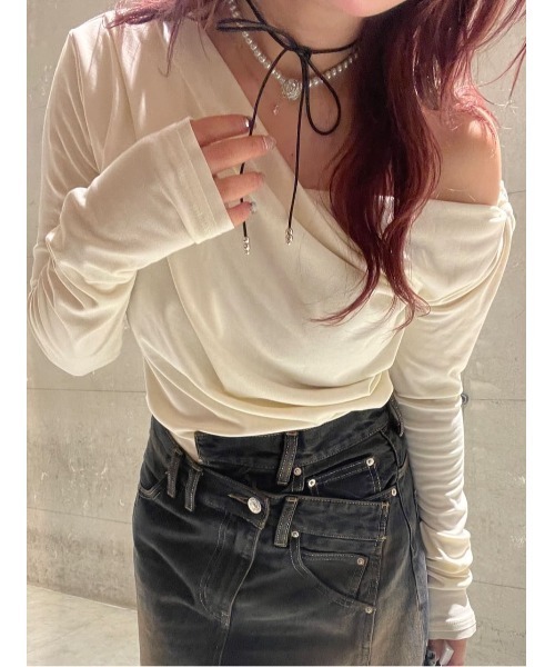 SLY(スライ)の「ROSE F/PEARL CHOKER ローズ フェイクパール チョーカー(チョーカー・レディース・ホワイト・FREE)」の17枚目の写真