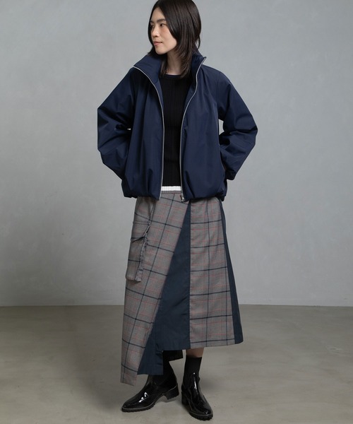 MARECHAL TERRE（マルシャルテル）の「タイトフレアーデザインスカート（スカート・レディース・ブラウン/ネイビー/ネイビー系/ベージュ系・M）」の11枚目の写真