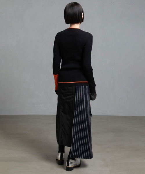 MARECHAL TERRE（マルシャルテル）の「タイトフレアーデザインスカート（スカート・レディース・ブラウン/ネイビー/ネイビー系/ベージュ系・M）」の17枚目の写真