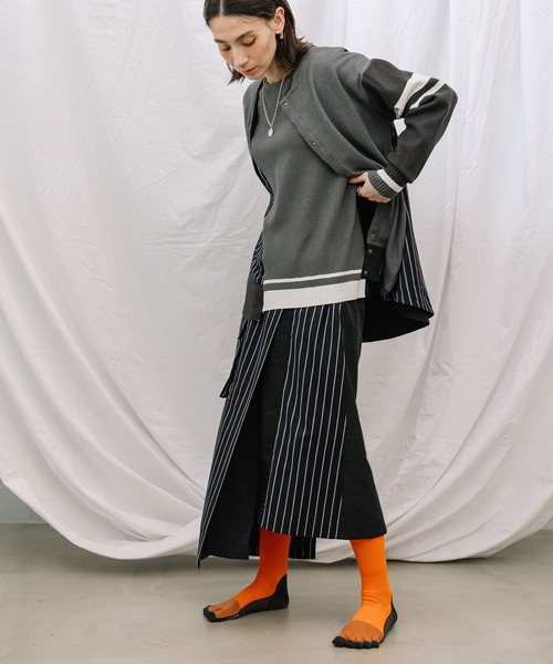 MARECHAL TERRE（マルシャルテル）の「タイトフレアーデザインスカート（スカート・レディース・ブラウン/ネイビー/ネイビー系/ベージュ系・M）」の21枚目の写真