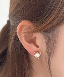 【apres jour×ARIAZ】ハートパールイヤリング