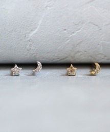 YU-KA:スター&ムーンミニピアス star&moon mini pierce