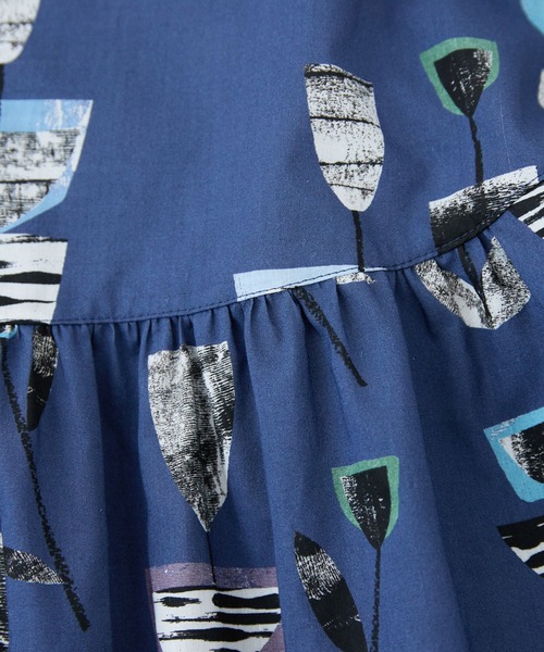 LA MARINE FRANCAISE(マリン フランセーズ)の「リバティプリントギャザーブラウス(シャツ/ブラウス・レディース・グリーン/ブルー・FREE)」の9枚目の写真