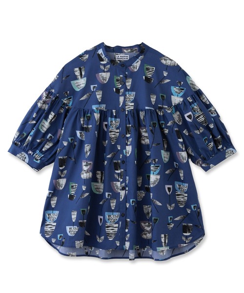 LA MARINE FRANCAISE(マリン フランセーズ)の「リバティプリントギャザーブラウス(シャツ/ブラウス・レディース・グリーン/ブルー・FREE)」の6枚目の写真