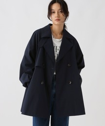 Elura ショートトレンチコート ネイビー Elura|エルーラのトレンチコート(防水/撥水/防汚)通販 - ZOZOTOWN
