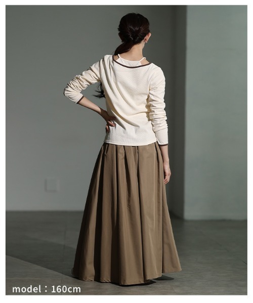 Sawa a la mode（サワアラモード）の「ブロードギャザーフレアロングスカート（スカート・レディース・ブルー/ブラック/モカ・FREE）」の15枚目の写真