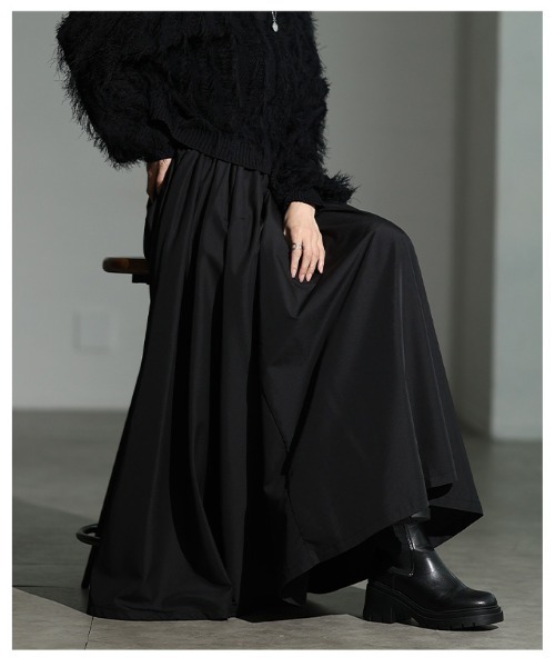 Sawa a la mode（サワアラモード）の「ブロードギャザーフレアロングスカート（スカート・レディース・ブルー/ブラック/モカ・FREE）」の21枚目の写真