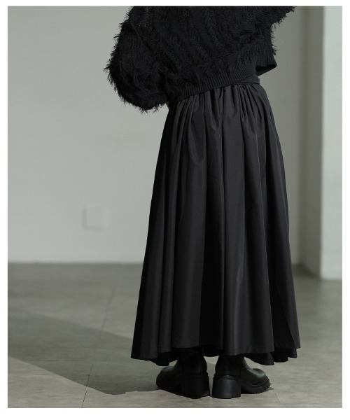 Sawa a la mode（サワアラモード）の「ブロードギャザーフレアロングスカート（スカート・レディース・ブルー/ブラック/モカ・FREE）」の22枚目の写真